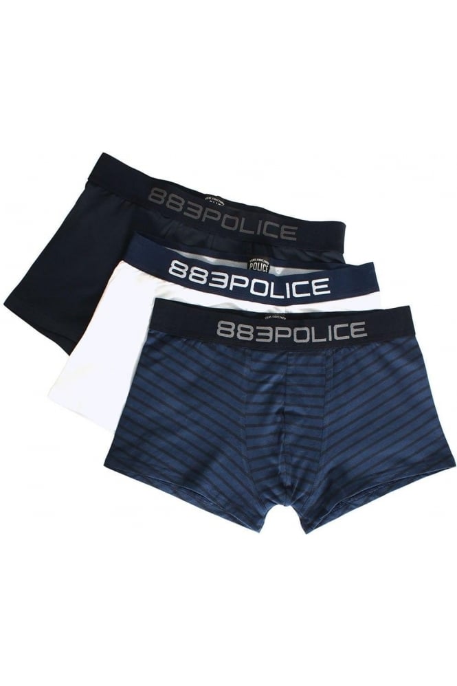 883 POLICE 3 Pack Portobello Boxer Shorts | Multi Colour