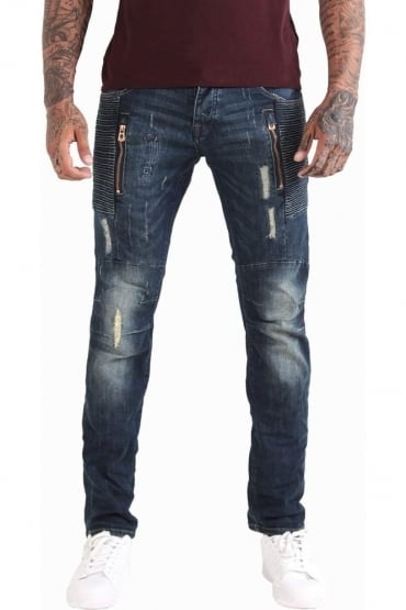 Cassady CE 894 Mid Wash Destroyed Denim Jeans