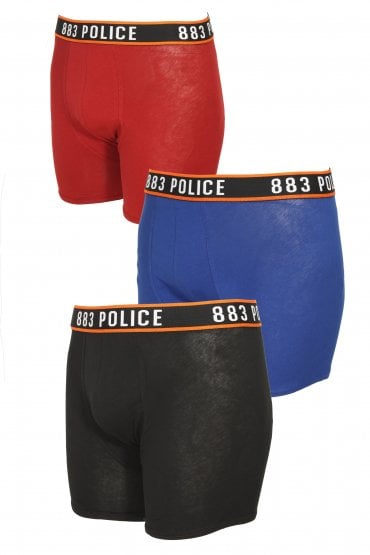 Franco 3 Pack Boxer Shorts | Blue/Burgundy/Black