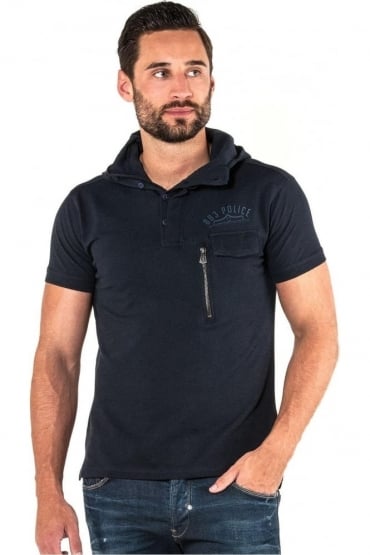 Grafton Men's Hooded Polo Shirt | Navy