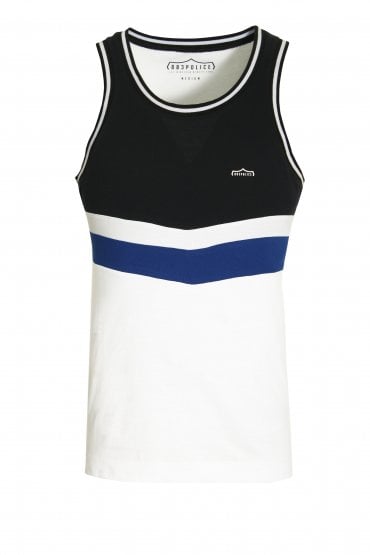 Harku Cut & Sew Vest | Blue/White