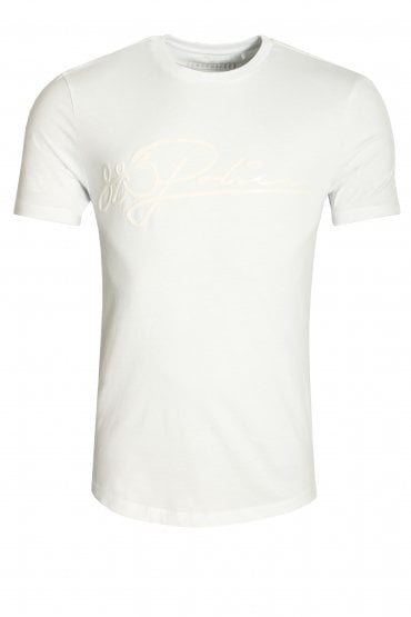 Laser Script T-Shirt | White