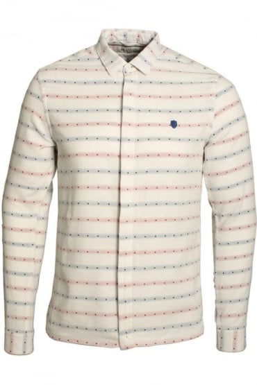 Leopard Long Sleeve Slim Fit Shirt | Ecru
