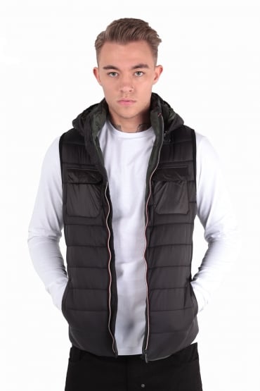 Marco Black Hooded Gilet