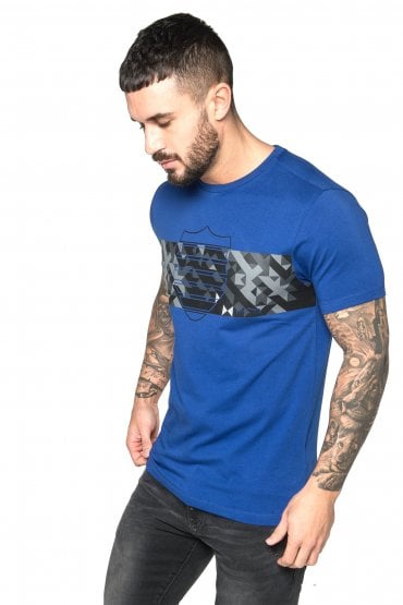 Marina Graphic Print Crew Neck T-Shirt | Electric Blue