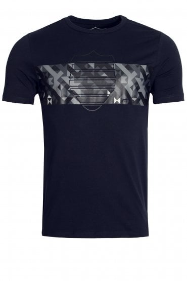 Marina Graphic Print Crew Neck T-Shirt | Navy