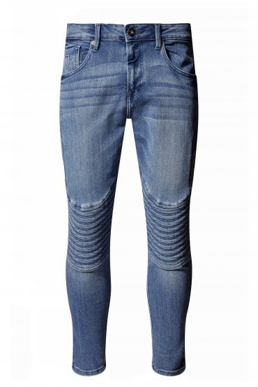 Moriarty TANA 802 Slim Fit Biker Jeans | Light Blue Wash