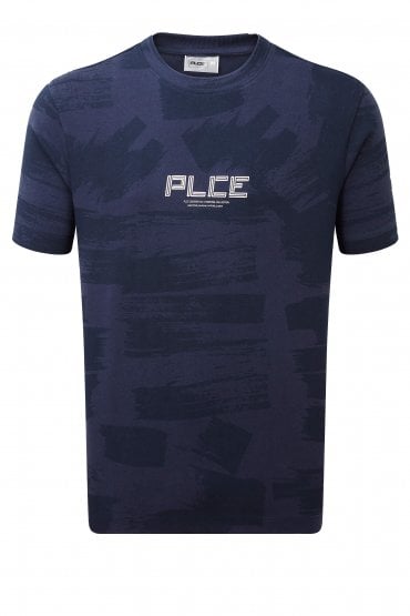 Nixie Camo Print T-Shirt | Navy