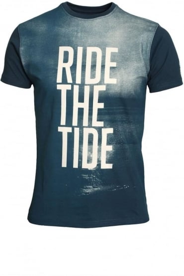 Ride Slogan T-Shirt | Deep Navy