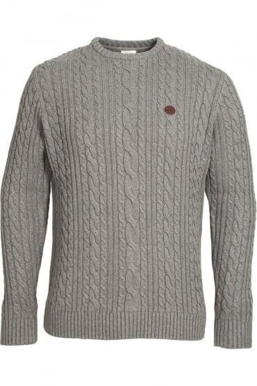 Secret Marl Grey Cable Knit Sweater