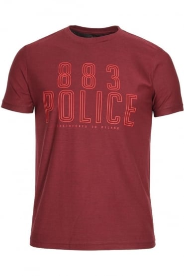 Selby Graphic Print T-Shirt Navy & Red