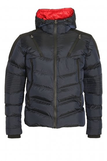 Walter Quilted Hooded Jacket | Navy