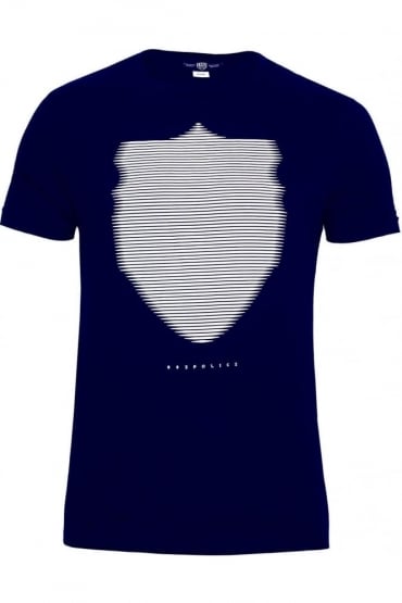 Wolf Graphic Print T-Shirt Navy