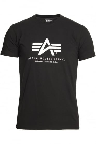 Basic Black Cotton Logo T-Shirt
