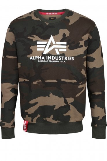 Basic Camo Crew Neck Sweatshirt | Woodland Camo