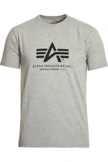 Basic Heather Grey Cotton Logo T-Shirt