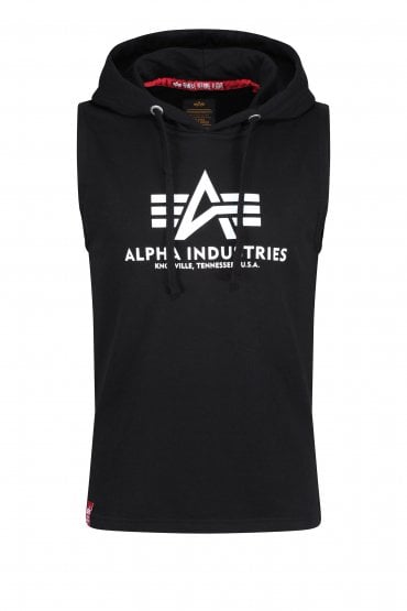 Basic Hooded Sleeveless Tank | Black