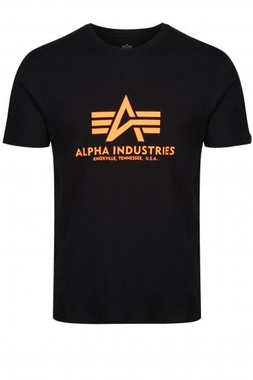 Basic Logo T-Shirt | Black/Neon Orange