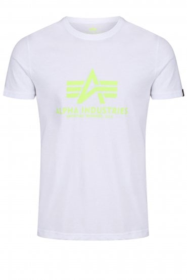 Basic Logo T-Shirt | White/Neon Yellow