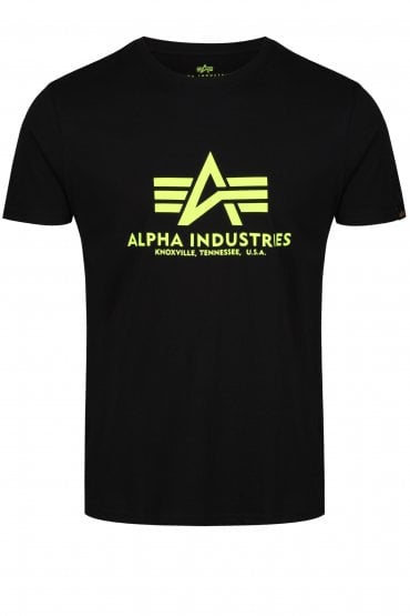 Basic Neon Logo T-Shirt | Black/Yellow