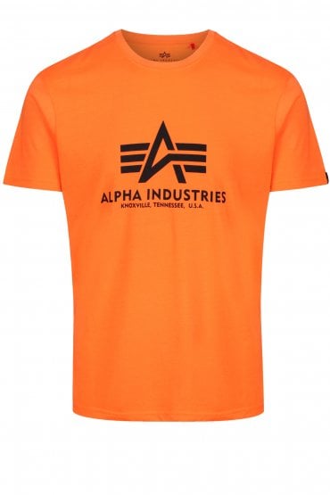 Basic Neon Orange Logo T-Shirt | Orange/Black