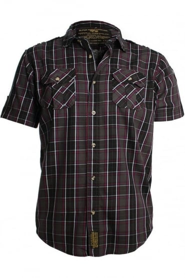 Checked Combat Shirt | Red check/Charcoal