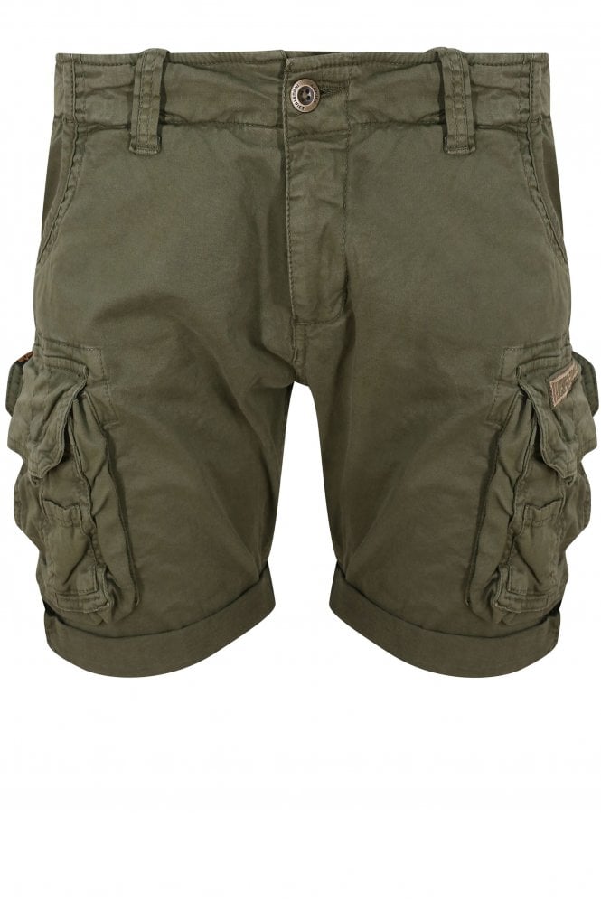 ALPHA INDUSTRIES Crew Cargo Shorts | Dark Olive