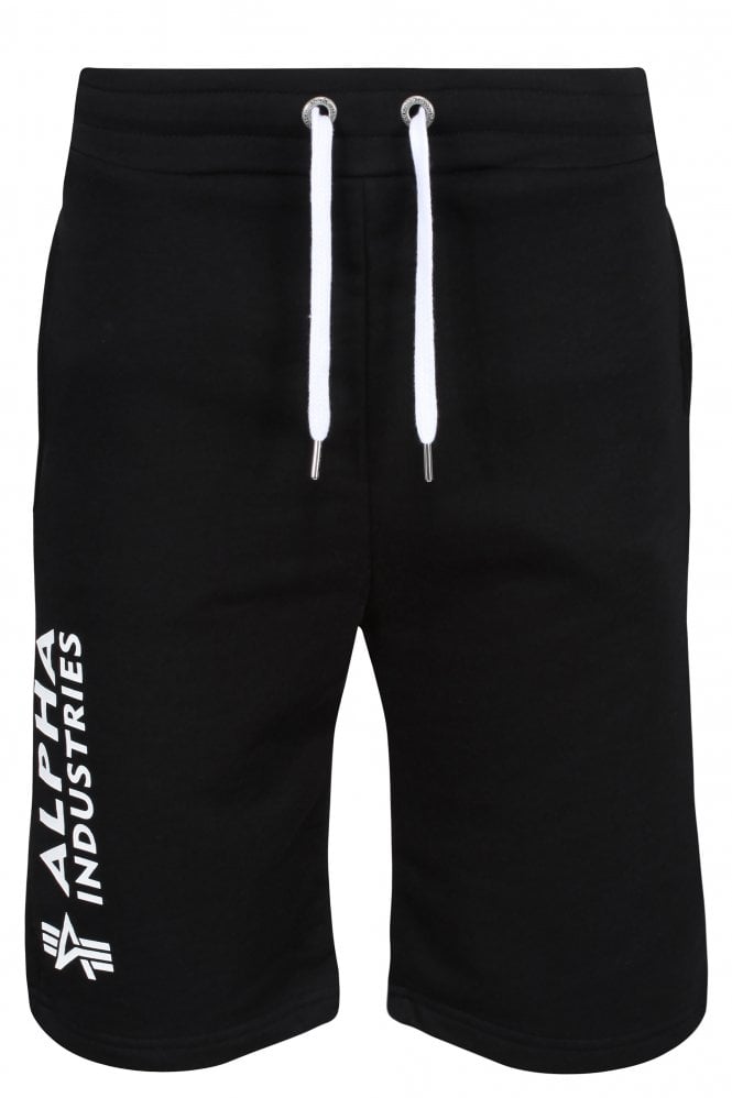 ALPHA INDUSTRIES Logo Print Basic AI Sweat Shorts | Black