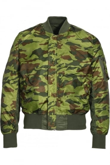 MA-1 Reversible Camo Bomber Jacket | Sage