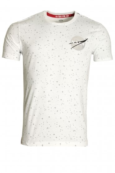 NASA Taped Star Print T-Shirt | White