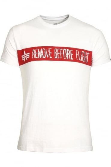 Remove Before Flight T-Shirt | White