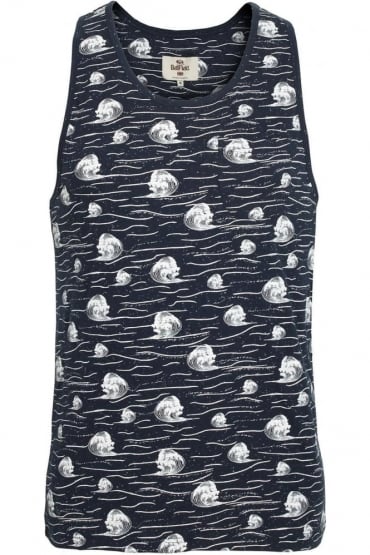 Bidston Breaking Wave Pocket Vest | Navy