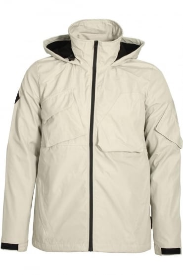 Gamma Hooded Tech Jacket Bone