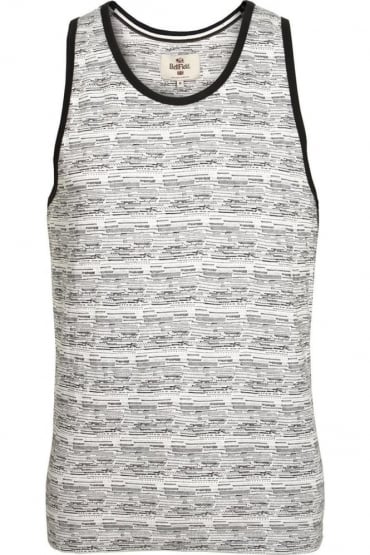 House Aztec Print Vest White