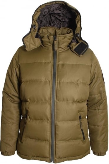 Ludlow Hooded Puffa Jacket | Khaki