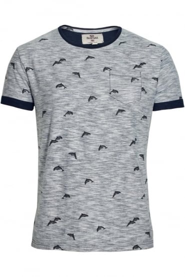 Stonewell Dolphin Print Pocket T-Shirt | Navy 