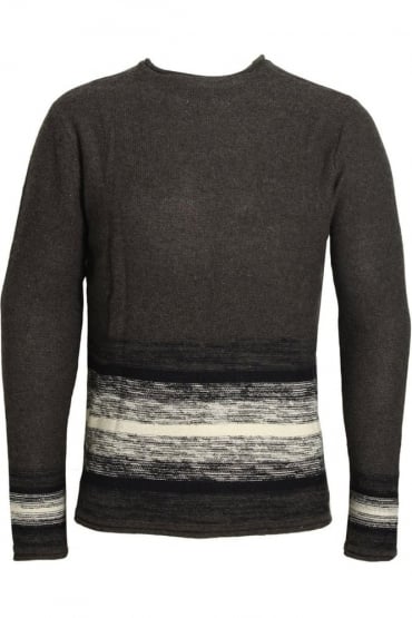 Wixoe Stripe Sausage Neck Jumper | Charcoal
