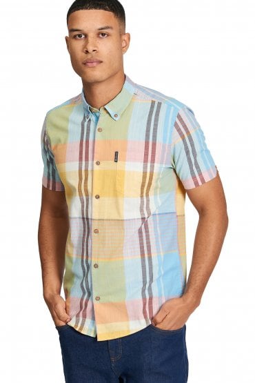 Oversized Check Short Sleeve 100% Organic Cotton Shirt | Zest