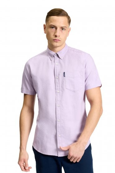 Short Sleeve Signature Oxford Men's Shirt | Purple