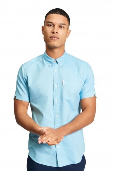 Short Sleeve Signature Oxford Men's Shirt | Sky