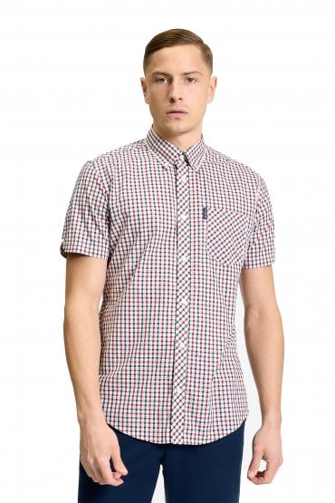 Signature House Check Men's Short Sleeve Shirt | Red