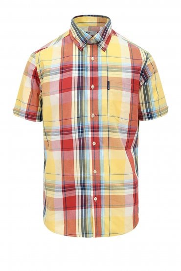 Signature Large Check Madras Short Sleeve Mens Shirt | Zest