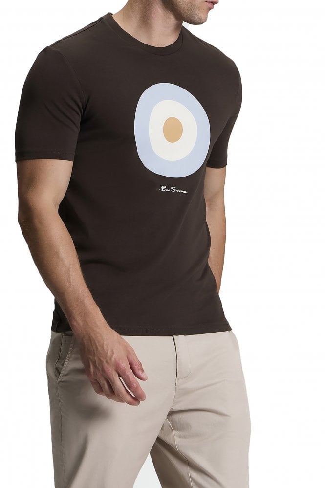 BEN SHERMAN Signature Target 100% Cotton Short Sleeve T-Shirt | Bark