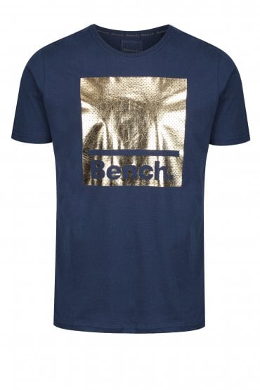 Hines Foil Print T-Shirt | Navy
