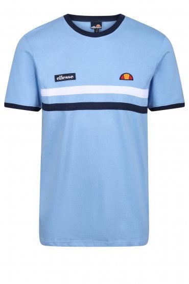 Banlo Twin Stripe Ringer Men's T-Shirt | Light Blue