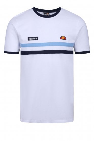 Banlo Twin Stripe Ringer Men's T-Shirt | White