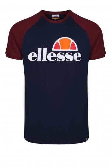 Cassina Crew Neck T-Shirt | Navy/Burgundy