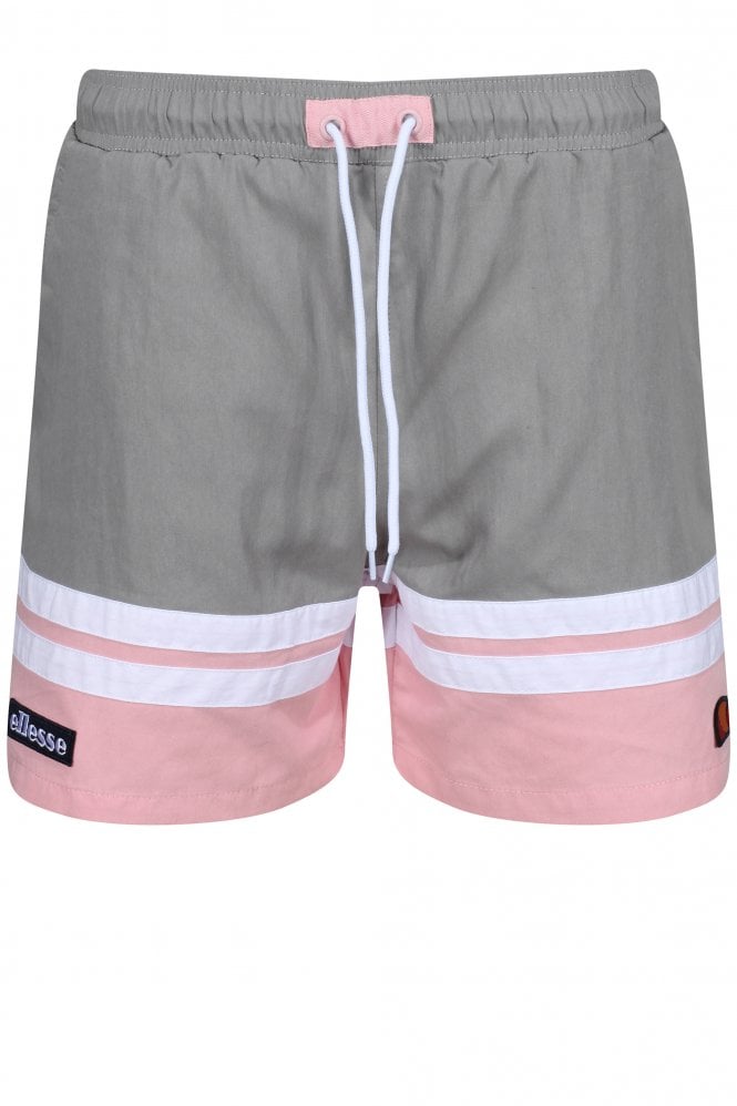 ELLESSE Cefalu Swim Shorts | Grey/Pink/White