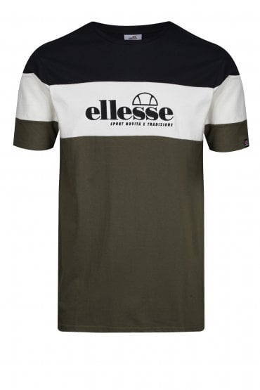 Nossa Crew Neck T-Shirt | Khaki/White/Black