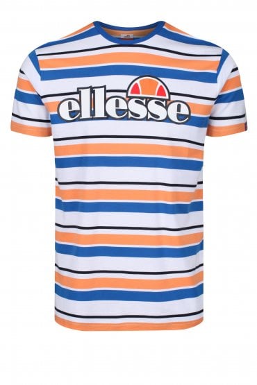Panorama Striped Crew Neck T-Shirt | Orange